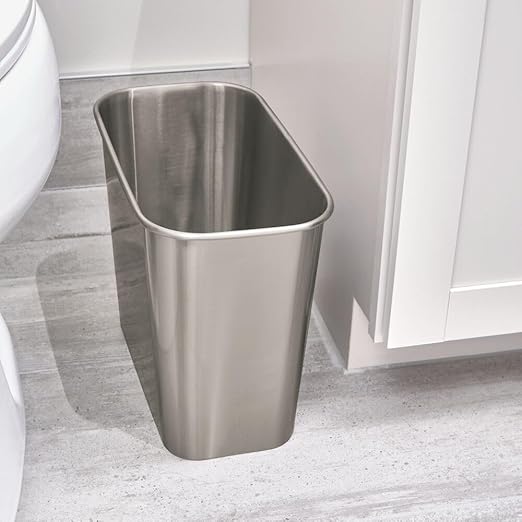 iDesign Stainless Steel Bathroom Trash Can –Mia Collection - Image 2