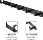 Coat Rack, Heavy Duty Stainless Steel 6 Tri Coat Hook Hanger, Wall Mounted - Image 3