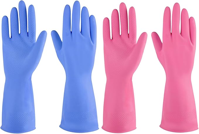 Rubber gloves dishwashing 2 or 4 Pairs by IUCGE