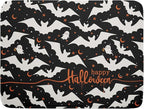 Kawani Halloween Black Bats Dish Drying Mat 16x18 Inch Happy Halloween Spooky by Kawani