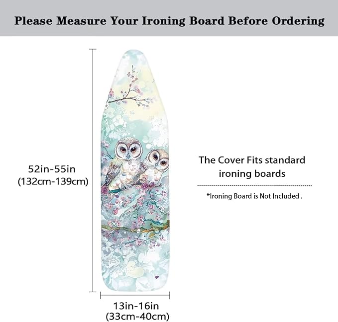 Owl Ironing Board Cover and Pad Heavy Duty, Non Stick Scorch and Stain - Image 5