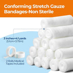 Gauze Rolls Bandages 3" x 4.1yds, Conforming Stretch Gauze Bandage 6 Inch - Image 2