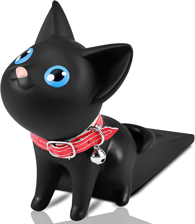 Cute Cat Door Stopper Decorative Non-Slip Floor Protector by Enenes