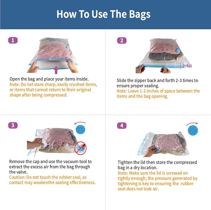 20 Pack Space Saver Vacuum Storage Bags - Image 6