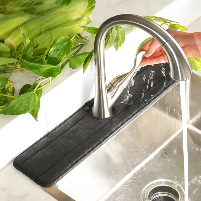 Ternal Original SINKMAT 24in XL Faucet Splash Guard Extra Long Microfiber Sink - Image 4