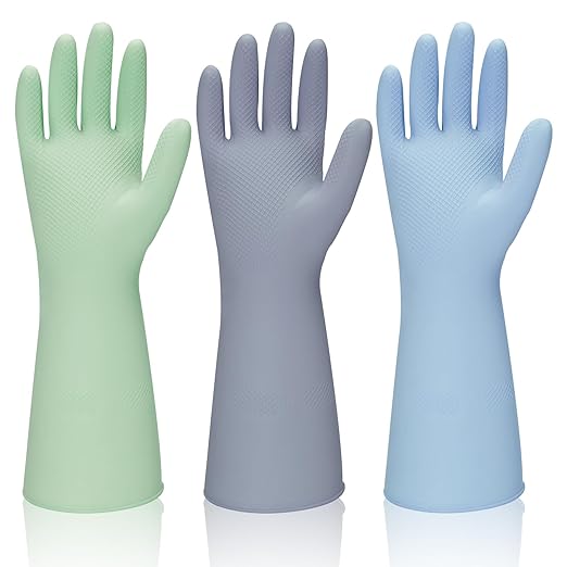 Rubber Kitchen Dishwashing Gloves by BSRBZJ