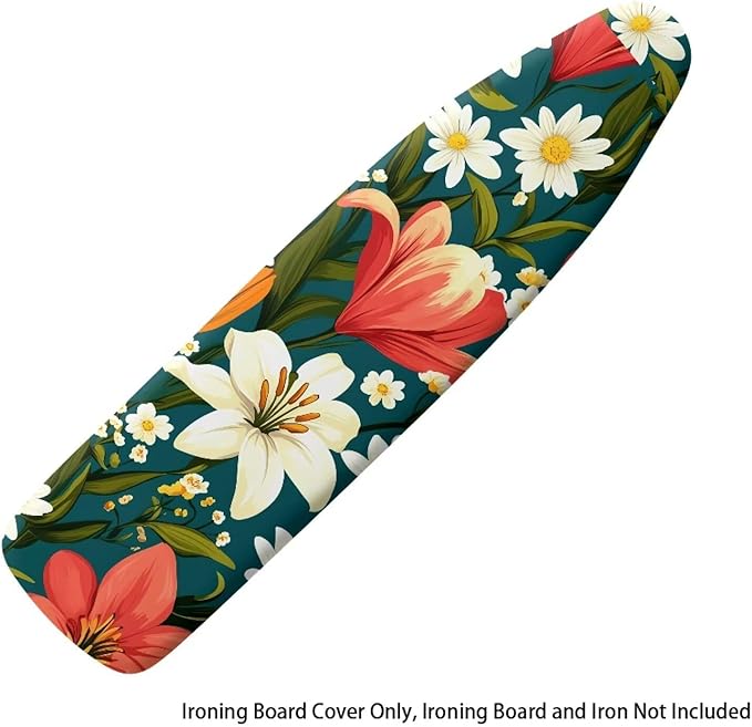 Narcissus Cover for Ironing Board 15x54 Inch Standard Size Flower Print Iron - Image 6