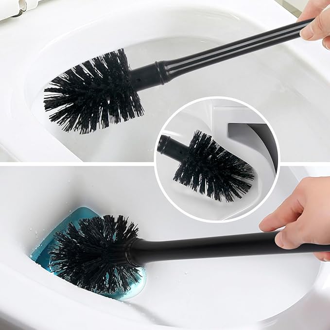 CELOX 2 Sets Black Toilet Brush and Plunger Set - Image 6