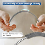 YOTIME Silicone Straw Cleaner Brush, Non-slip Handle Soft and Bendable - Image 4
