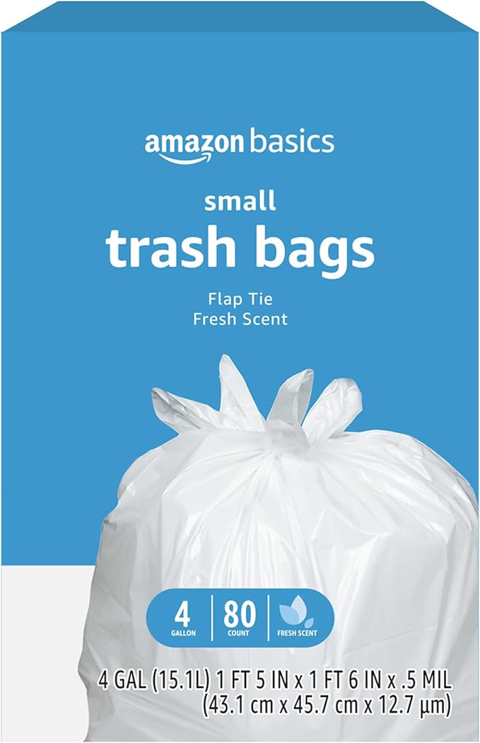 Amazon Basics Small 4 Gallon Trash Bags by AmazonBasics