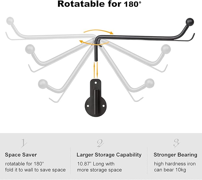 Mkono Wall Mounted Drying Rack Laundry Clothes Hanger - Image 3