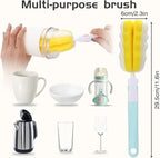 4 Pcs Bottle Brush Sponge, Cup Water Bottle Sponge Brush Cleaner, Detachable - Image 2