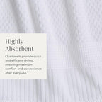 NY Loft 100% Cotton Bath Towel Set of 4 | White Towels | Oeko-TEX® Standard 100 - Image 5