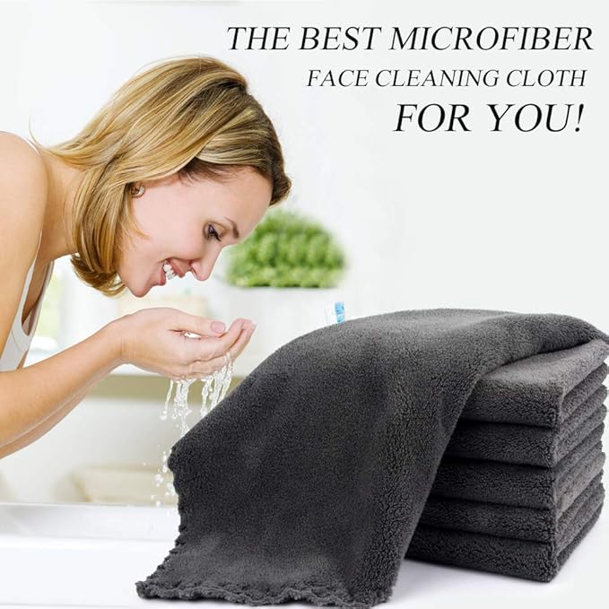SUNLAND Microfiber Face Cloth Reusable Makeup Remover Facial Cleansing Towel - Image 5