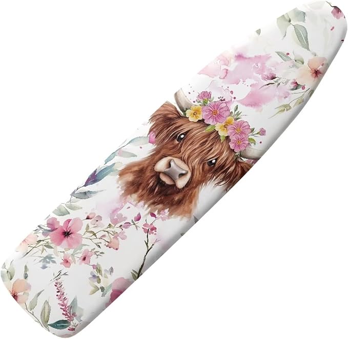 Sprowallow Cow Iron Ironing Board Cover 15x54 inch, Thick Padding, Fits Small by Sprowallow