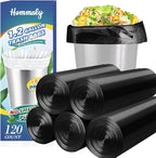 1.2 Gallon120 pcs Small Black Trash Bags, Strong 1 Gallon 1.2 Gallon 1.3 Gallon by HOMMALY