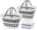 2 Pack Compact Collapsible Laundry Basket, Small Size Pop-Up Hamper Perfect by Goderewild