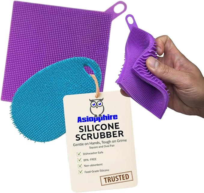 Silicone Dish Sponge Dish Scrubber by Asiopphire