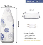 SheeChung 12.5"x32" Small Ironing Board Cover and Pad, Fits Mini Table Top - Image 2