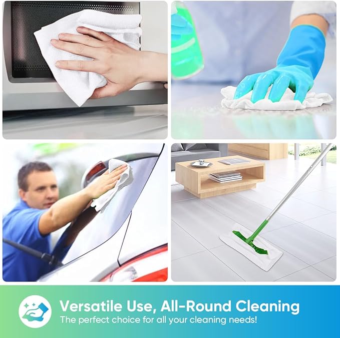 HOMEXCEL White Microfiber Cleaning Cloths, 20 Pack Cleaning Rags - Image 6