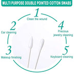 400 Pack Cotton Swab Individually Wrapped, Individually Wrapped Double Tipped - Image 2