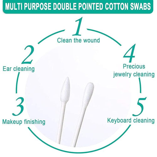1000 Pack Cotton Swab Individually Wrapped, Individually Wrapped Double Tipped - Image 2