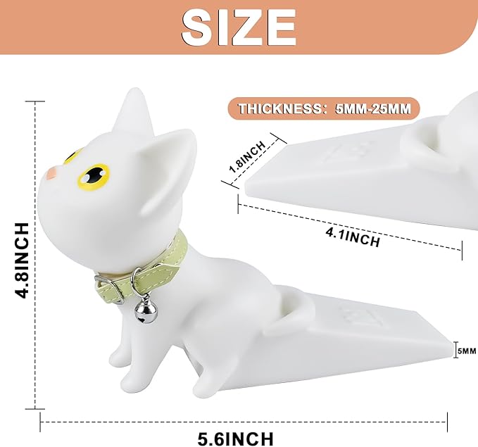 Cute Cat Door Stopper Decorative Non-Slip Floor Protector - Image 2