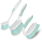 3 Pack Bathroom Scrub Brush Set, Heavy-Duty Scrub Brushes by Unknown