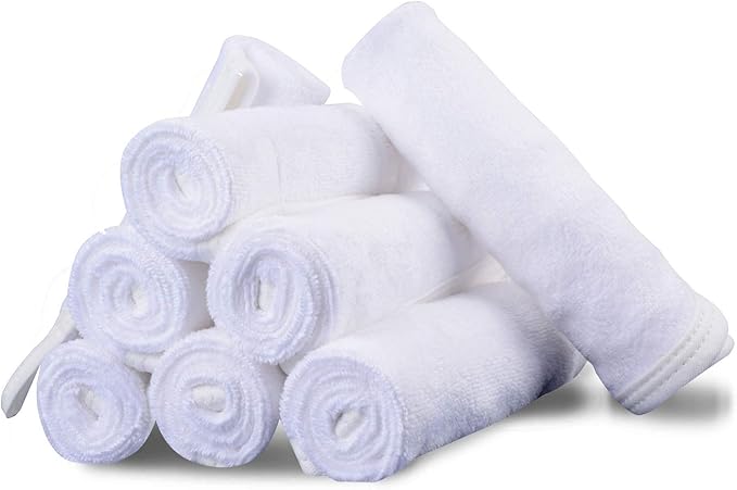 Microfiber Facial Cloths, 8 Pack, Super Absorbent, Quick Drying Fast, by Mars+wings