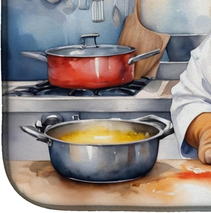 Caroline's Treasures DAC6324DDM Shar Pei The Chef Dish Drying Mat Absorbent - Image 4