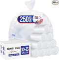 Delxo 30-33 Gallon Clear Trash Bags, Durable & Puncture-Resistant Plastic by Delxo