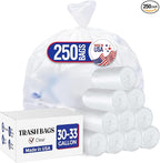 Delxo 30-33 Gallon Clear Trash Bags, Durable & Puncture-Resistant Plastic by Delxo