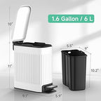 TIPGO Slim Bathroom Trash Can - Image 5