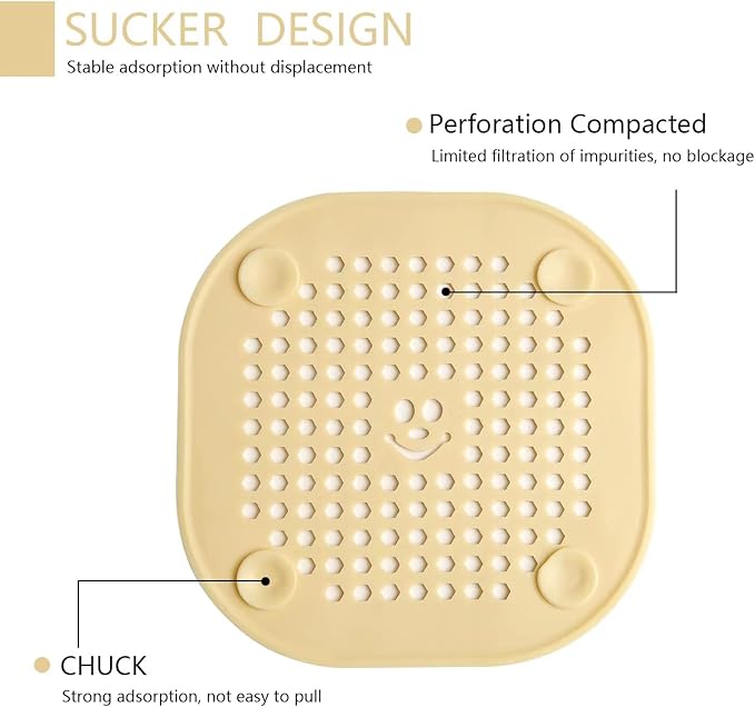 2 Pack Drain Hair Catcher Silicone Drain Protector Hair Stopper - Image 6