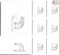 Hawsam 8PCS Clear Adhesive Sticky Wall Hooks, No Drilling Strong Waterproof by H+Hawsam