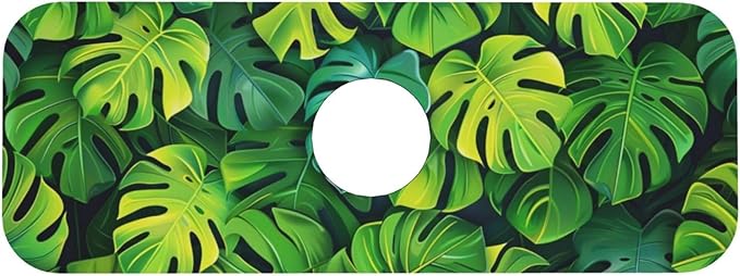 Faucet Draining Mat For Kitchen Sink, Palm Leaves Tropical Diatom Mud Absorbent - Image 8