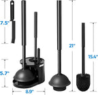 3 in 1 Toilet Brush and Plunger Set, Toilet Bowl Brush Plunger Set, Toilet - Image 7