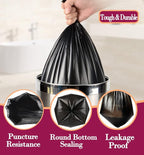 4 Gallon 180pcs Small Black Trash Bags Strong Garbage Bags, Bathroom Trash Can - Image 3
