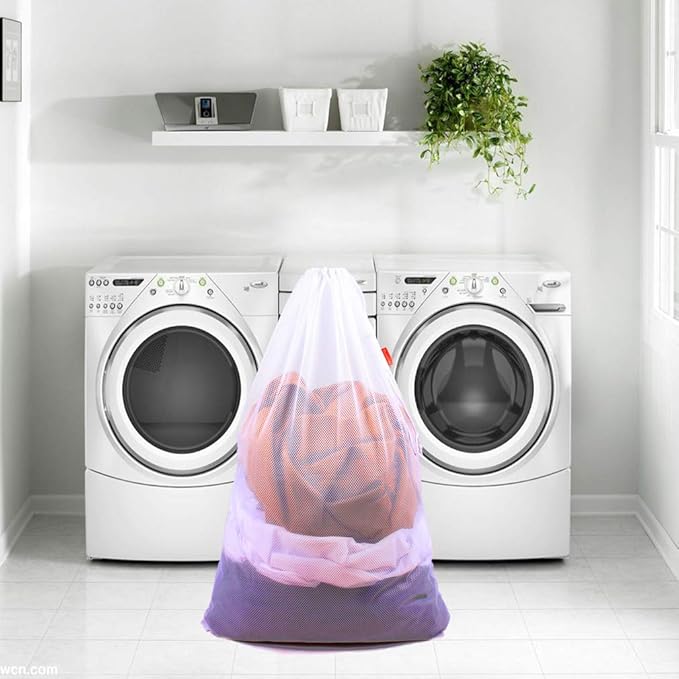 3 Pack Mesh Laundry Bags, 24 x 36 Inches Heavy Duty Drawstring Bag, Travel and - Image 7