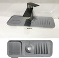 Kitchen Sink Splash Guard, Silicone Faucet Handle Drip Catcher Tray, Fit by CHIVOLONA