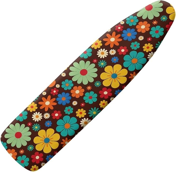 Hippie Flower Design Extra Thick Ironing Board Covers by Oamsistay