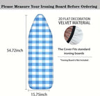 Nuxovilar Blue and White Gingham Ironing Board Cover, This Cover Fits Most - Image 4