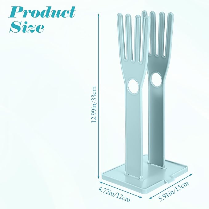 2 Pcs Kitchen Glove Holder, Kitchen Glove Stand Holder Plastic Glover Drying - Image 2