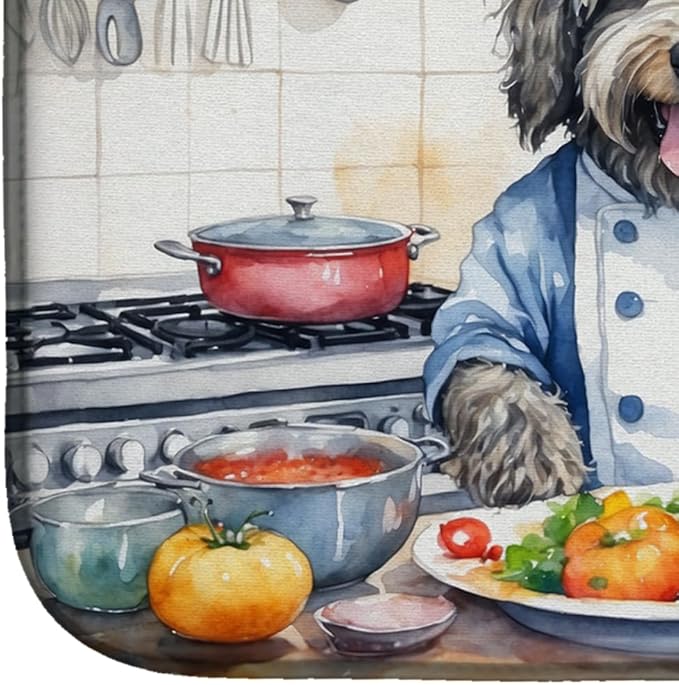 Caroline's Treasures DAC6203DDM Bergamasco Sheepdog The Chef Dish Drying Mat - Image 4