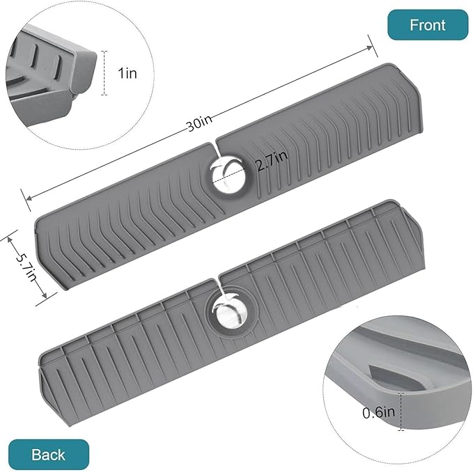 Large Size Kitchen Sink Splash Guard, Farmhouse Countertop - Image 6