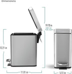 Home Zone Living 1.3 Gallon Small Bathroom Trash Can - Image 7