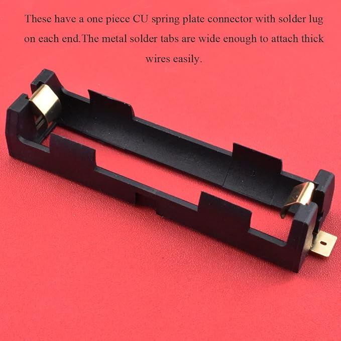 HAHIYO 18650 1 Slot Battery Holder Clip Storage Case Copper Good Contacts 3.7V - Image 5