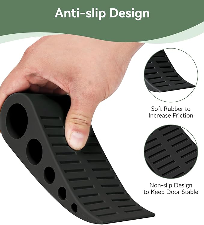 1.9 Inches Heavy Duty Door Stopper, 3 Pack Rubber Door Stop, Door Stoppers - Image 5