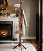 Pipishell Sturdy Wooden Coat Tree - Image 8