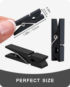 Mini Clothes Pins Wooden Colored Black Small Clothespins - Image 3